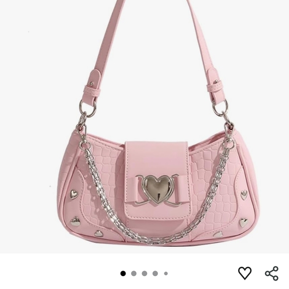 Handbags - Pink Heart-Embellished Women's Bag